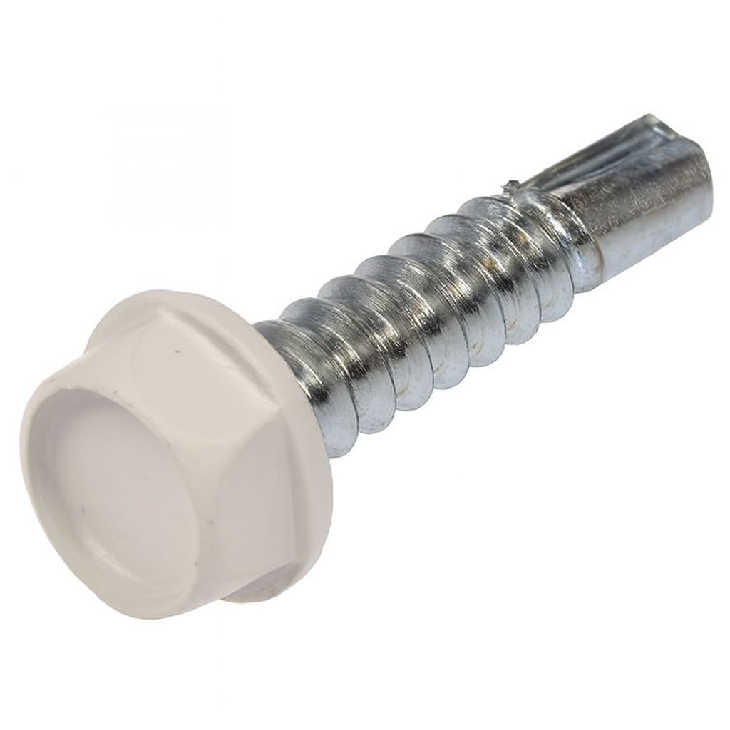 10-16 X 5/8 U/S HWH SDS DURALUME WHITE  ZINC
